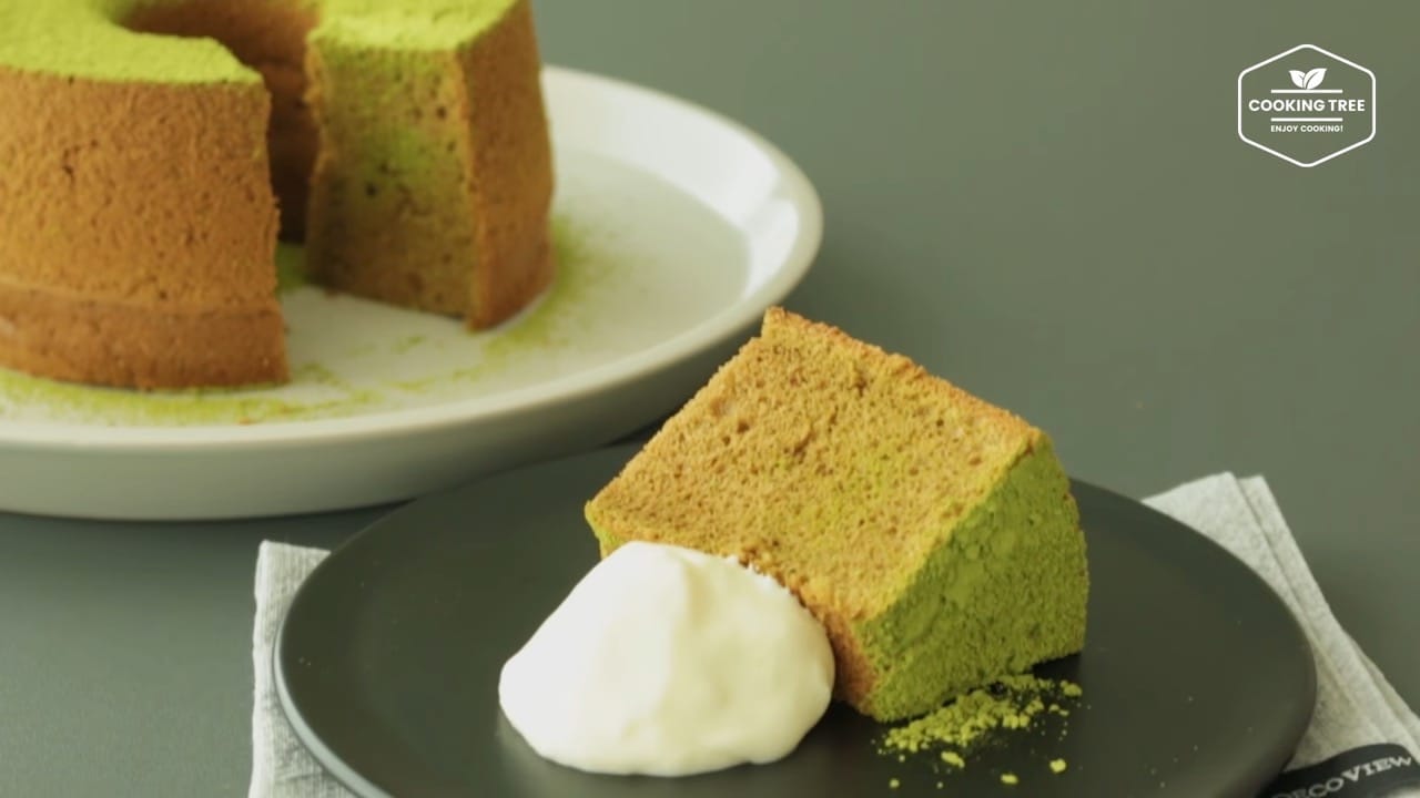 Cómo hacer chiffon cake de té verde (Tarta Matcha)