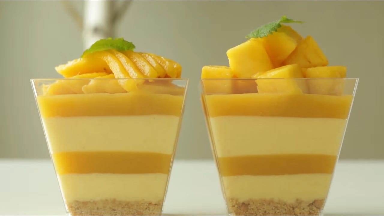 Cómo hacer pastel de mousse de mango con queso crema